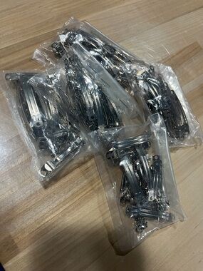 Silver Metal Hair Barrette Clips - Pack of approximately 50